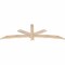 Ekena Millwork Alberta Smooth Timber Gable Bracket, Douglas Fir, 72"W x 24"H x 1 1/2"D x 3 1/2"F, 8/12 Pitch GBW072X24X0204ALB00SDF - alternate 5